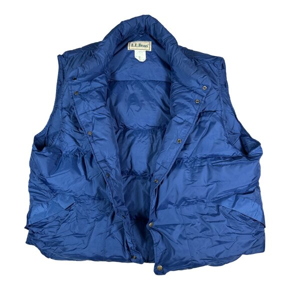 Vintage LL Bean Puffer Vest Men’s Insulated Goose Down Snap Button - Picture 2 of 9